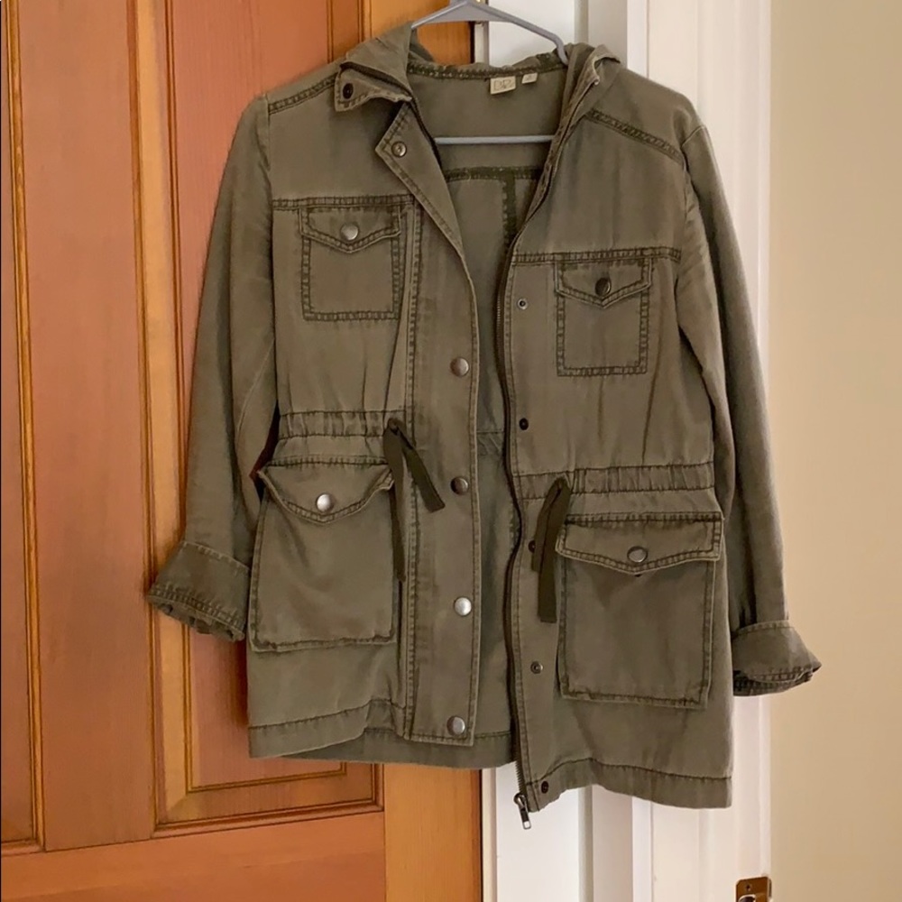 Green military jacket